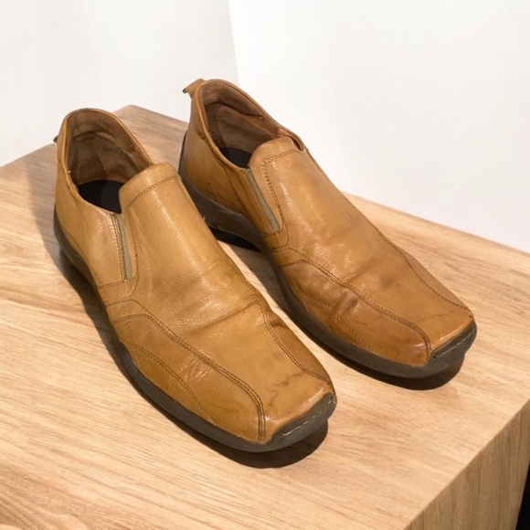 Pegabo Made in Italy Men's Tan Leather Slip-On Shoes Size 42 - Picture 2 of 6